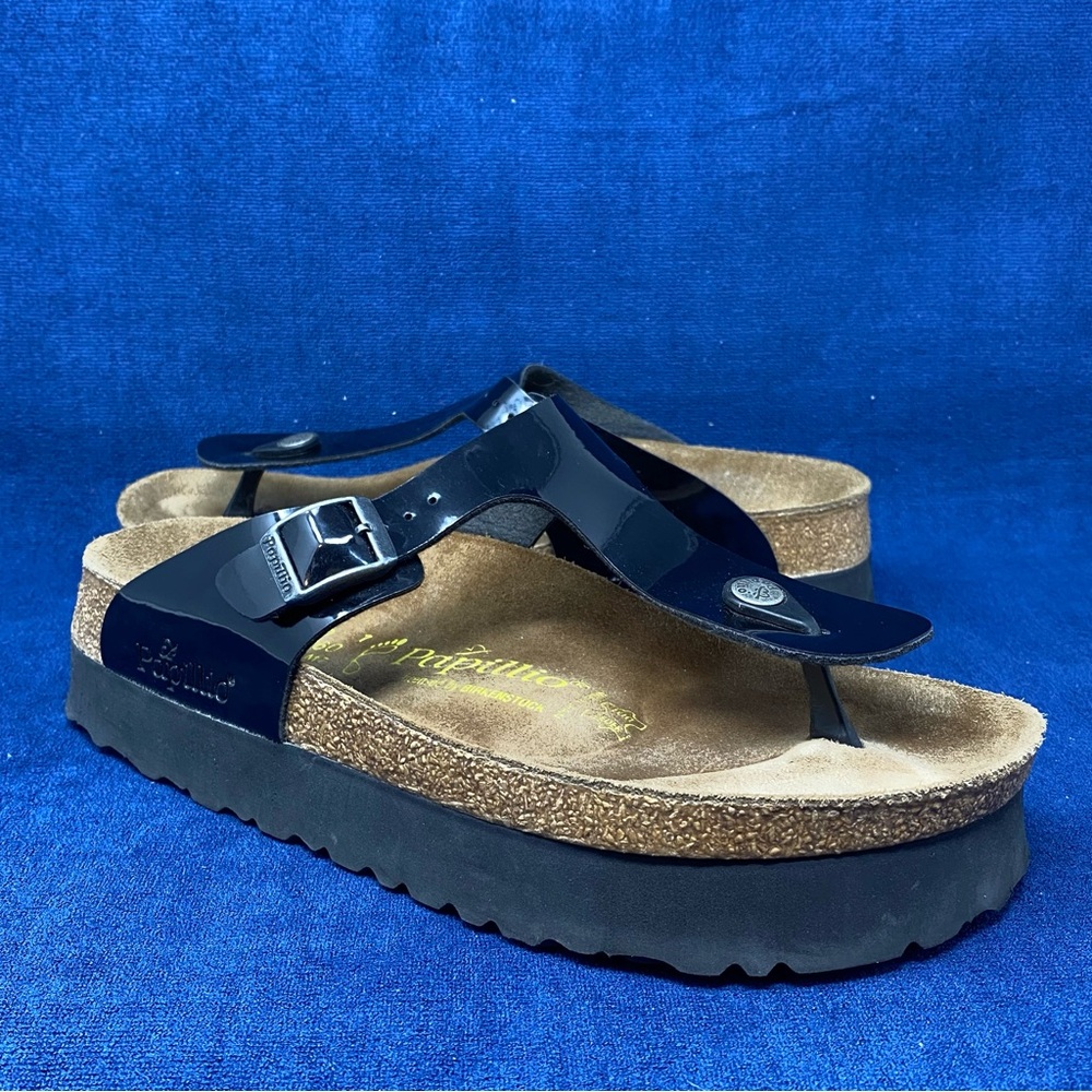Birkenstock rare platform Black Sandals. Love them but too big for me.
